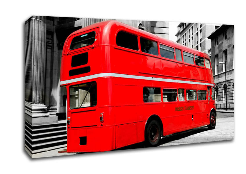 London Red Double Decker Bus Canvas Wall Art