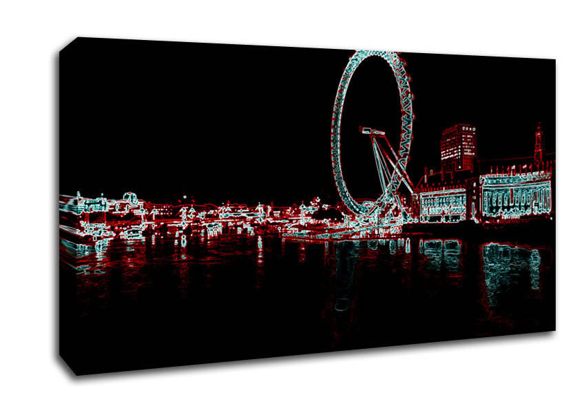 London Thames London Eye Canvas Wall Art