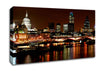London Thames Night Lights Canvas Wall Art