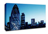 London The Gherkin Blue Cast Canvas Wall Art