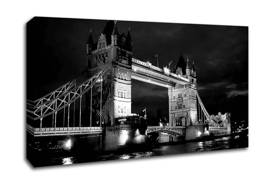 London Tower Bridge B n W Canvas Wall Art