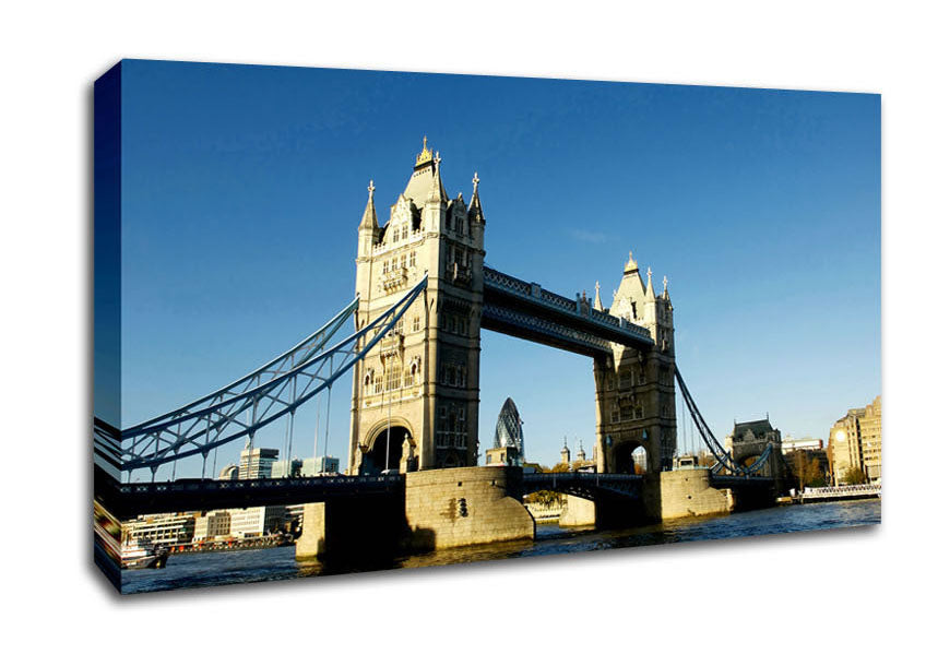 London Tower Bridge Blue Days Canvas Wall Art