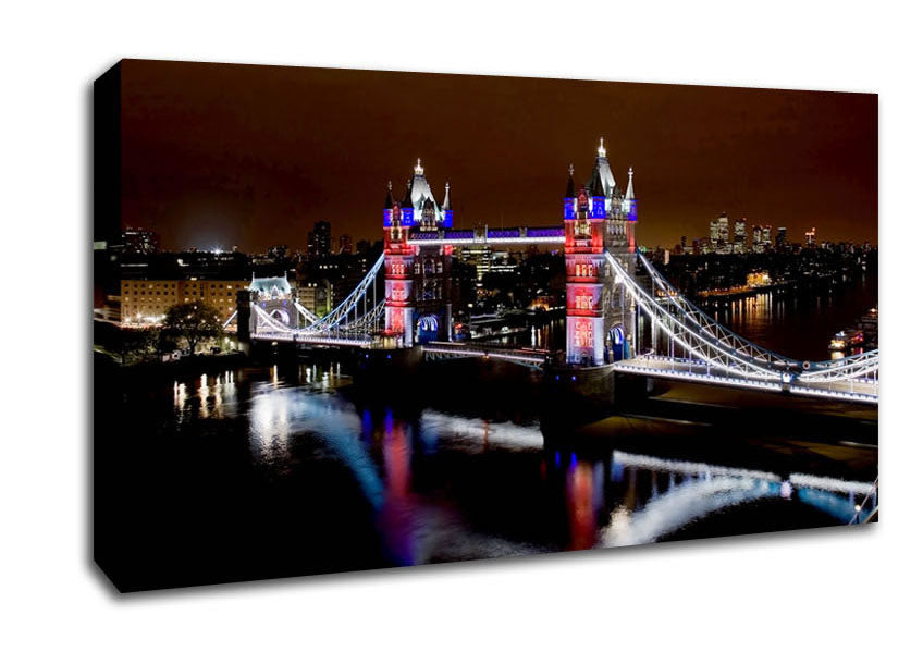 London Tower Bridge Lights Canvas Wall Art