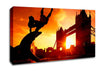 London Tower Bridge Statue Canvas Wall Art
