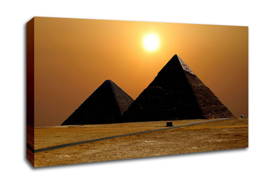 Magic Pyramids Giza Egypt Canvas Wall Art