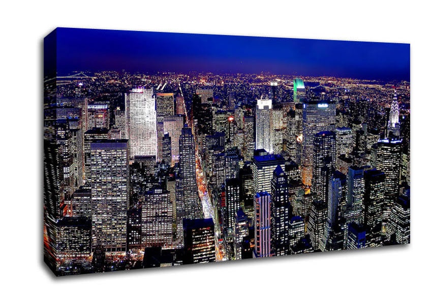Metroplis Blue Canvas Wall Art