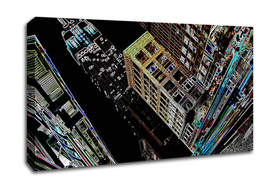 New York 5Th Ave Empire State Canvas Wall Art