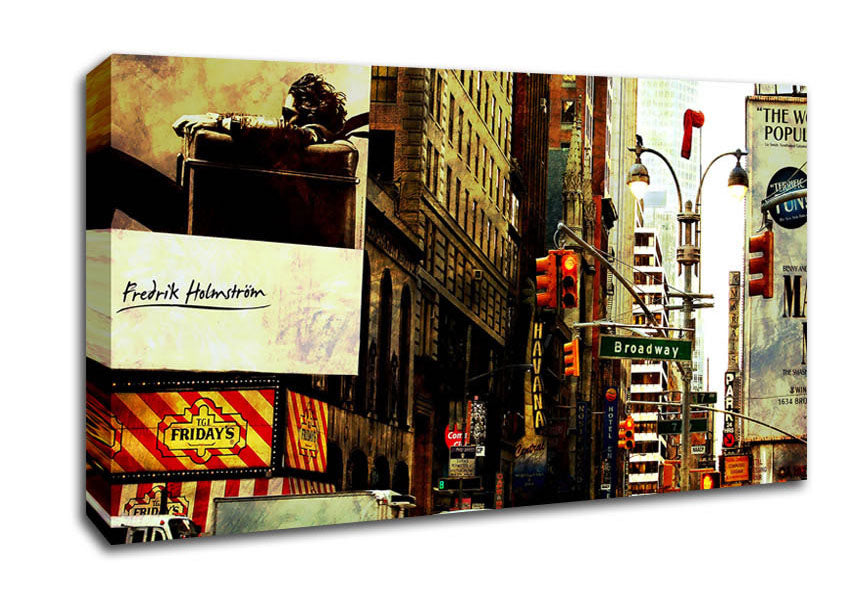 New York By Day Canvas Wall Art