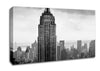 New York City Empire State B n W Skies Canvas Wall Art