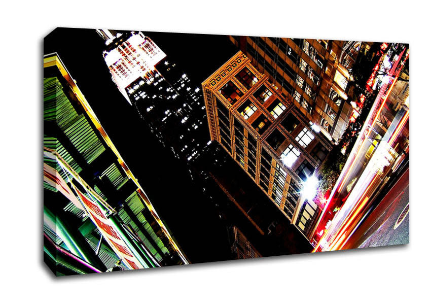 New York City 5Th Avenue Empire State View Canvas Wall Art