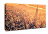 New York City Aerial View Retro Canvas Wall Art
