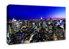 New York City Blue Ariel View Canvas Wall Art