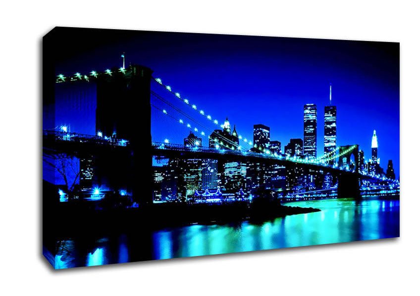 New York City Blue Nights Canvas Wall Art