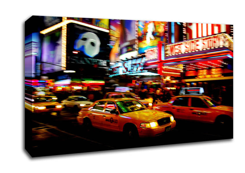 New York City Broadway Cabs Canvas Wall Art