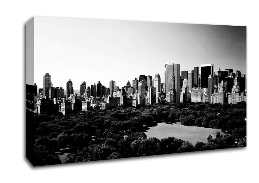 New York City Central Park From Above B n W Canvas Wall Art