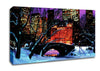 New York City Central Park Night Snow Canvas Wall Art