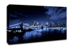 New York City Night Blues Glow Canvas Wall Art