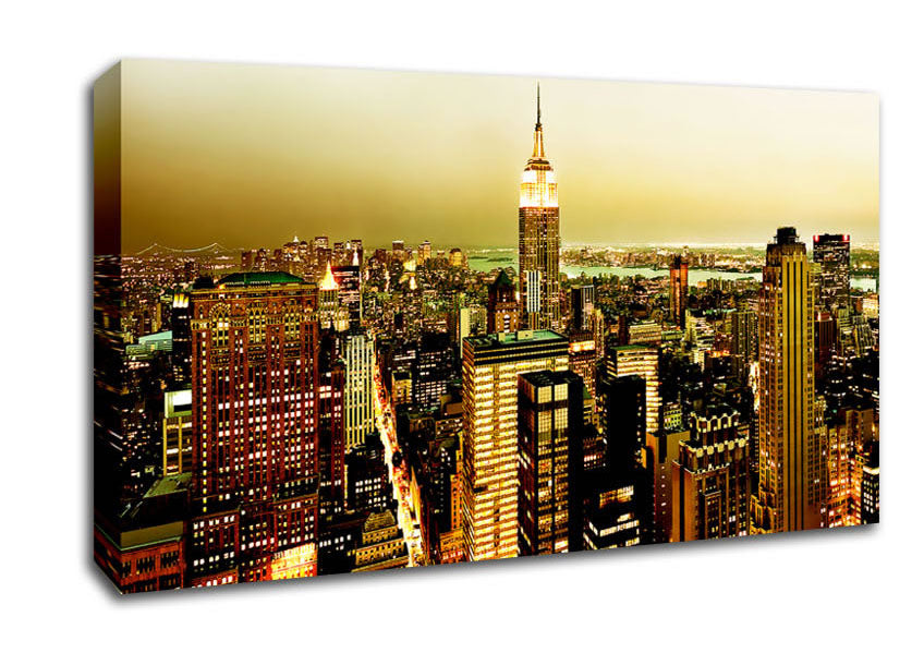 New York City Ochre Canvas Wall Art