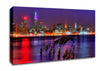 New York City Purple Sky Reflections Canvas Wall Art