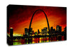 New York City Red Orange Glow Canvas Wall Art