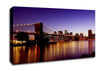 New York City Reflections Of Brooklyn Bridge Canvas Wall Art