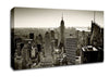 New York City Roof Tops Sepia Canvas Wall Art