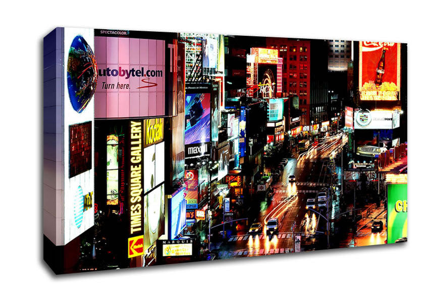 New York City Times Square Lights Canvas Wall Art