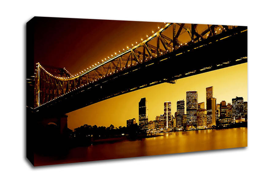 New York City View From Under Brooklyn Bridge Canvas Wall Art