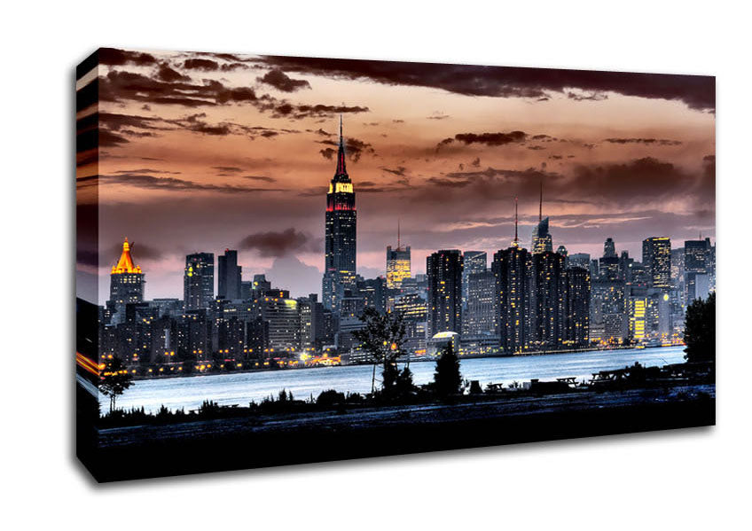 New York City Waters Below The Clouds Canvas Wall Art