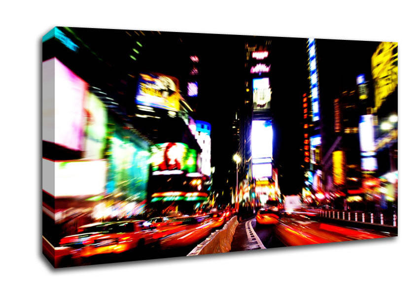 New York City Yellow Cab Traffic Jam Canvas Wall Art