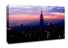 New York Empire State Pink Glow Canvas Wall Art