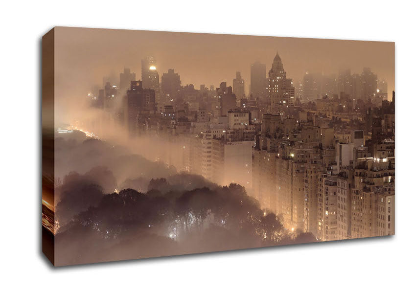 New York Fog Canvas Wall Art
