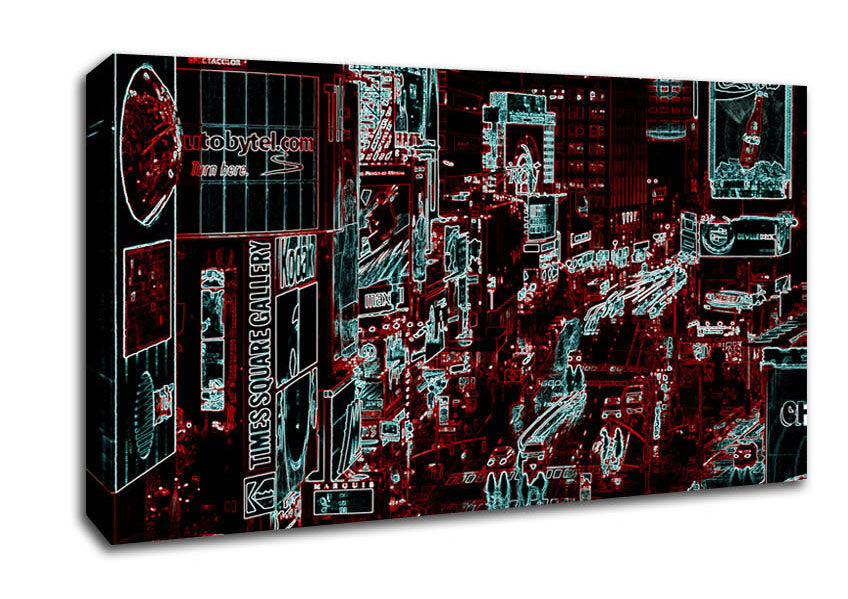New York Rush Hour Psychedelic Canvas Wall Art