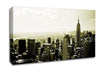 New York Skyline Sepia Canvas Wall Art