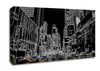 New York Street Taxi Psychedelic Canvas Wall Art