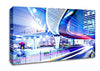 Night Urban Traffic Canvas Wall Art