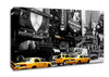 Nyc Broadway Cabs B n W Yellow Canvas Wall Art