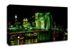 Nyc Brooklyn Bridge Green Hue Canvas Wall Art
