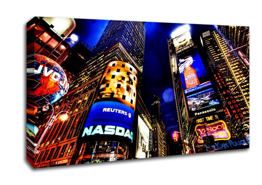 NYC Times Square Lights Canvas Wall Art