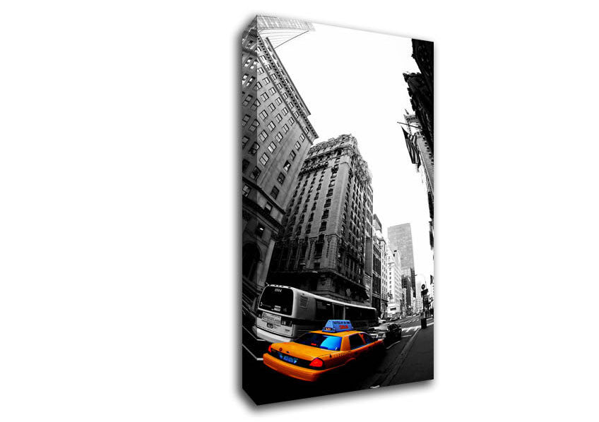 Nyc Yellow Cab On 5Th Avenue Canvas Wall Art