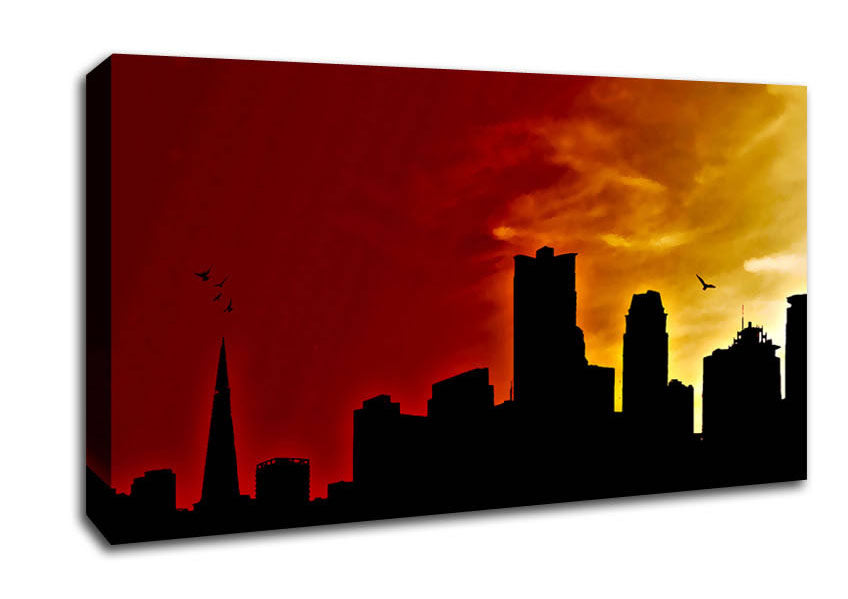 Orange City Sky Canvas Wall Art
