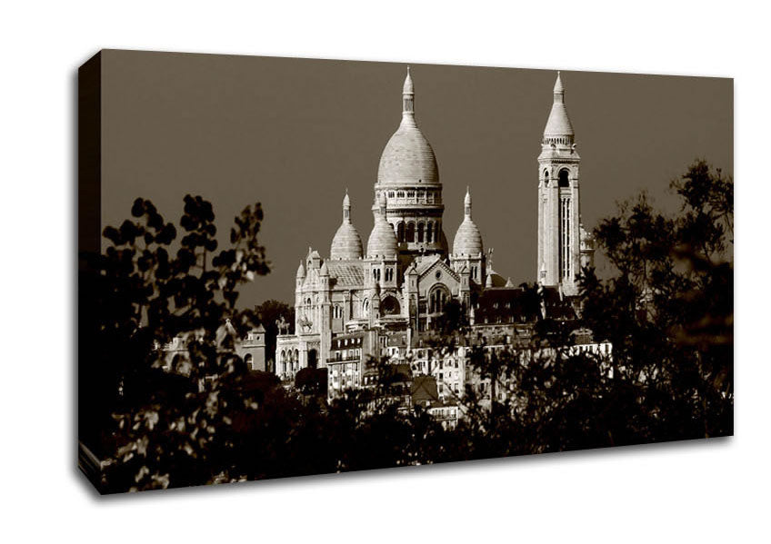 Paris Sepia Canvas Wall Art