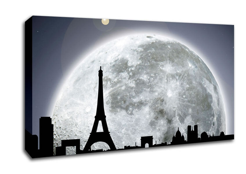 Paris By Moonlight Canvas Wall Art