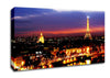 Paris City At Night Canvas Wall Art