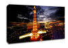 Paris Eiffel Tower Golden Night Glow Canvas Wall Art