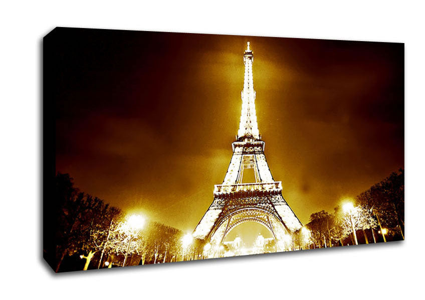 Paris Eiffel Tower Retro Canvas Wall Art