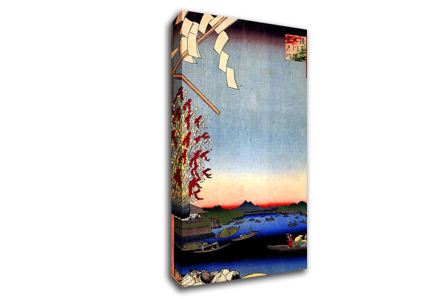 Hiroshige Asakusa River Canvas Wall Art