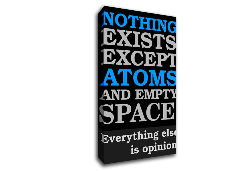 Motivational Quote Atomist Quote From Democritus Canvas Wall Art