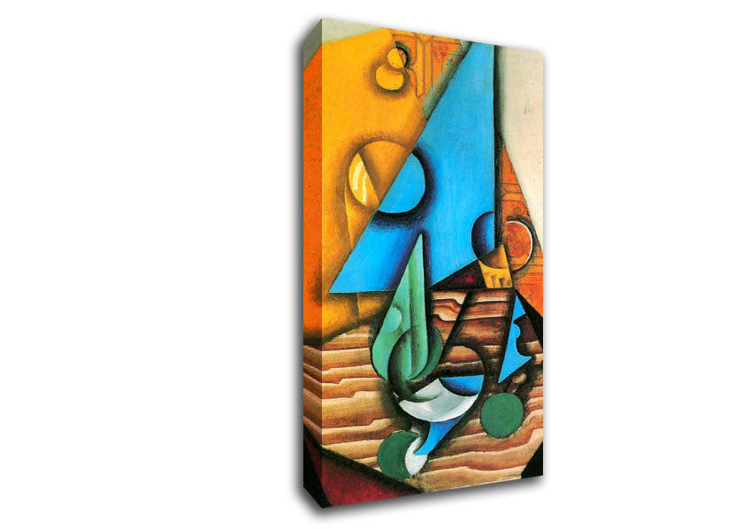 Juan Gris Bottle And Glass On A Table Canvas Wall Art