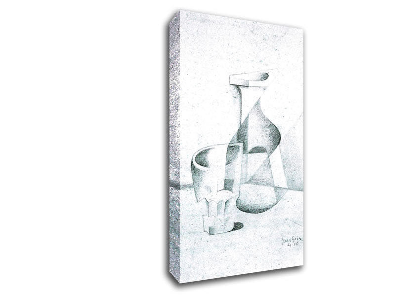 Juan Gris Caraffe And Glass Canvas Wall Art